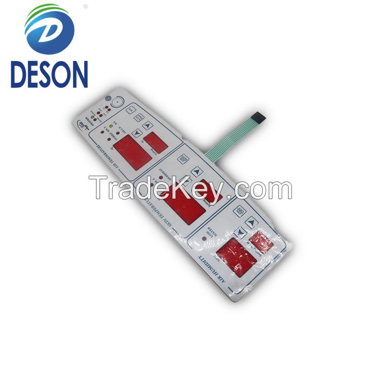 Deson Customized Membrane Panel for Machine Electronic Appliances Car Dashboard Led Backlight PC Panel