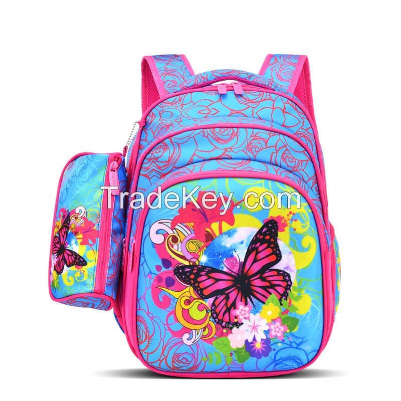 16 inch Backpack for Girls Boys with Pencil Case School Bags