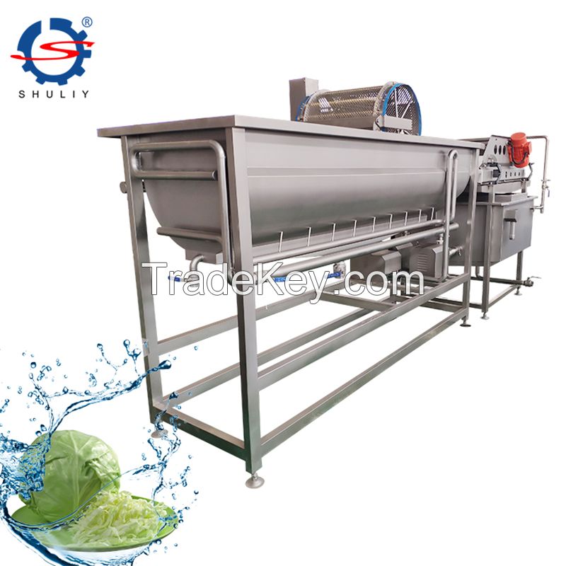 Green Leaves Salad Cabbage Washing Fruits and Vegetable Cleaner Machine Fruit Washer Price