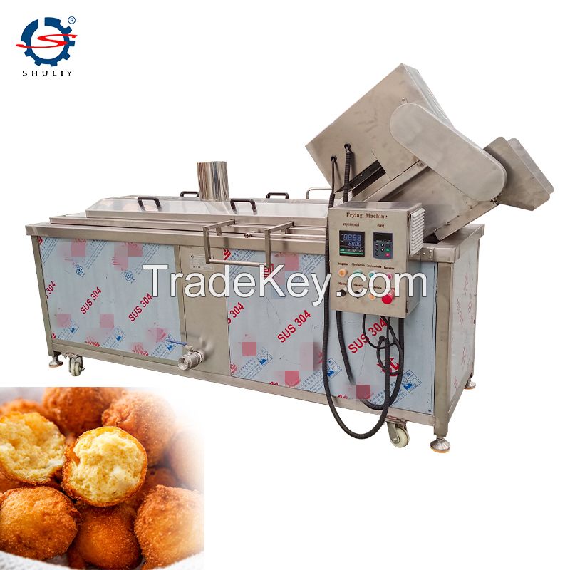 Automatic Continuous sausage  curry puffs spring pies Fried Polenta French fries fried chicken Deep Fryer Frying Machine
