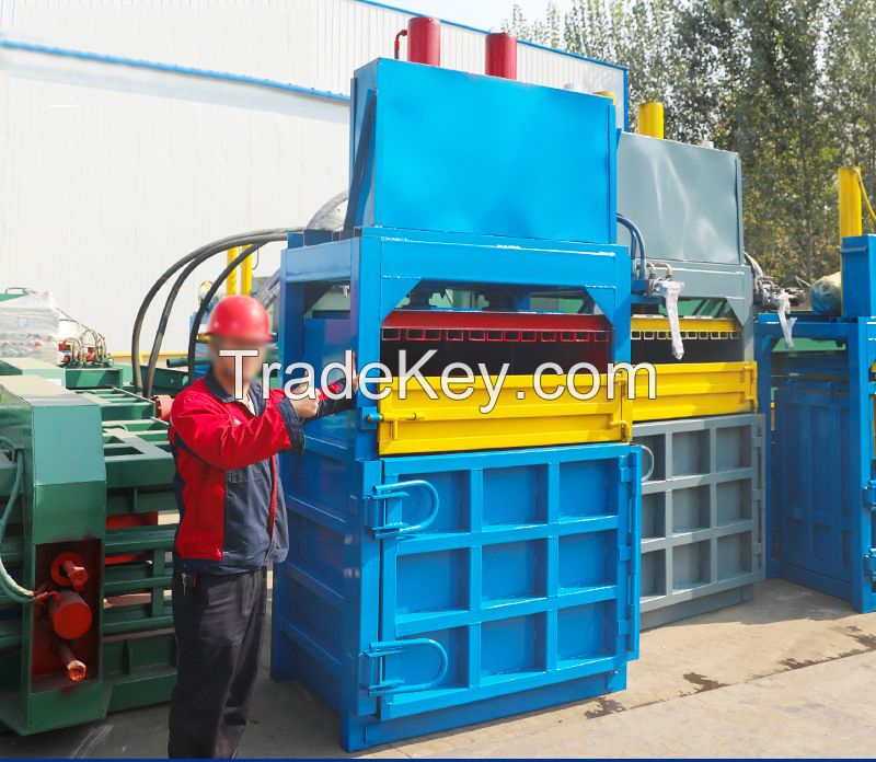 Vertical Baler Automatic 30 Tons Hydraulic Waste Paper Plastic Cans Baling Machine
