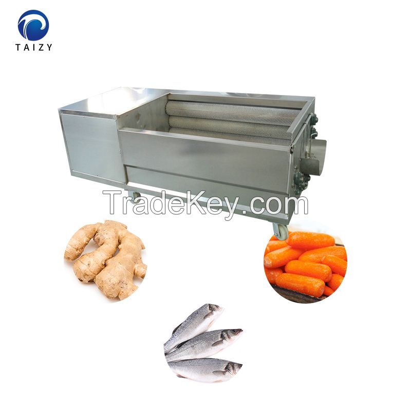 Industrial Brush Roller Cleaning and Peeling Machine Potato Peeler Vegetable Fruit Peeling Machine