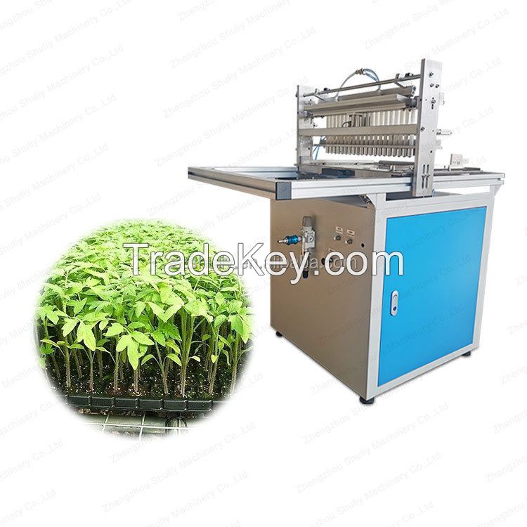 hot sale factory supply manutal type nursery seedling machine with trays