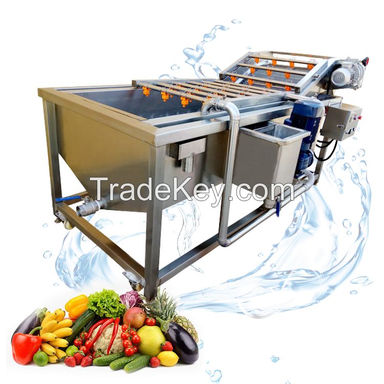 Industrial Bubble Washing Machine  Potato Vegetable Fruit Cleaning Machine Air Bubble Washer