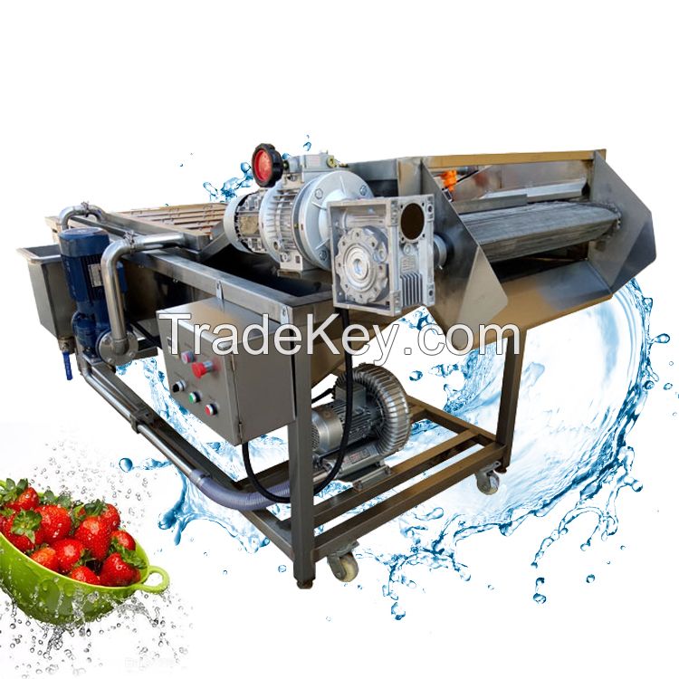 Industrial Bubble Washing Machine  Potato Vegetable Fruit Cleaning Machine Air Bubble Washer