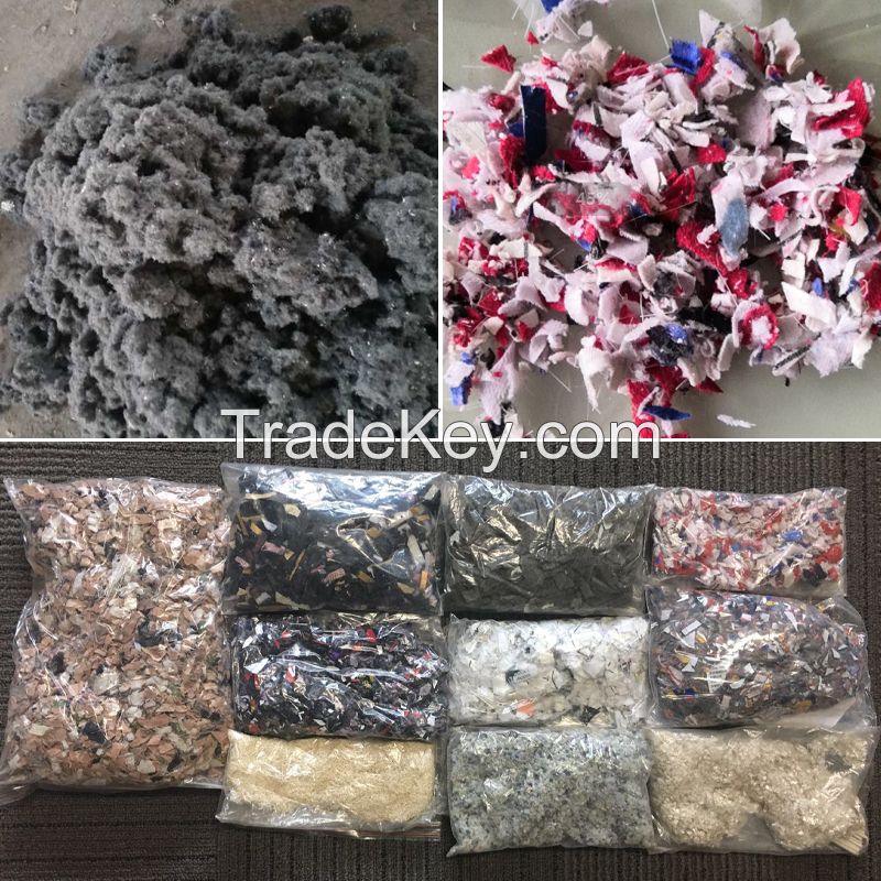 cloth cotton fibre textile waste cutting shredding machine