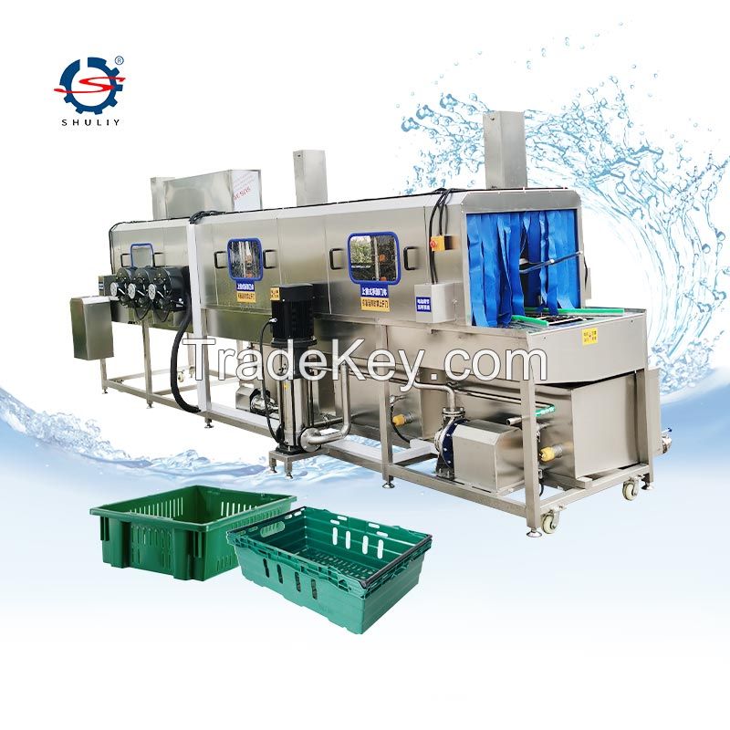 High quality plastic turnover basket washing cleaning machine