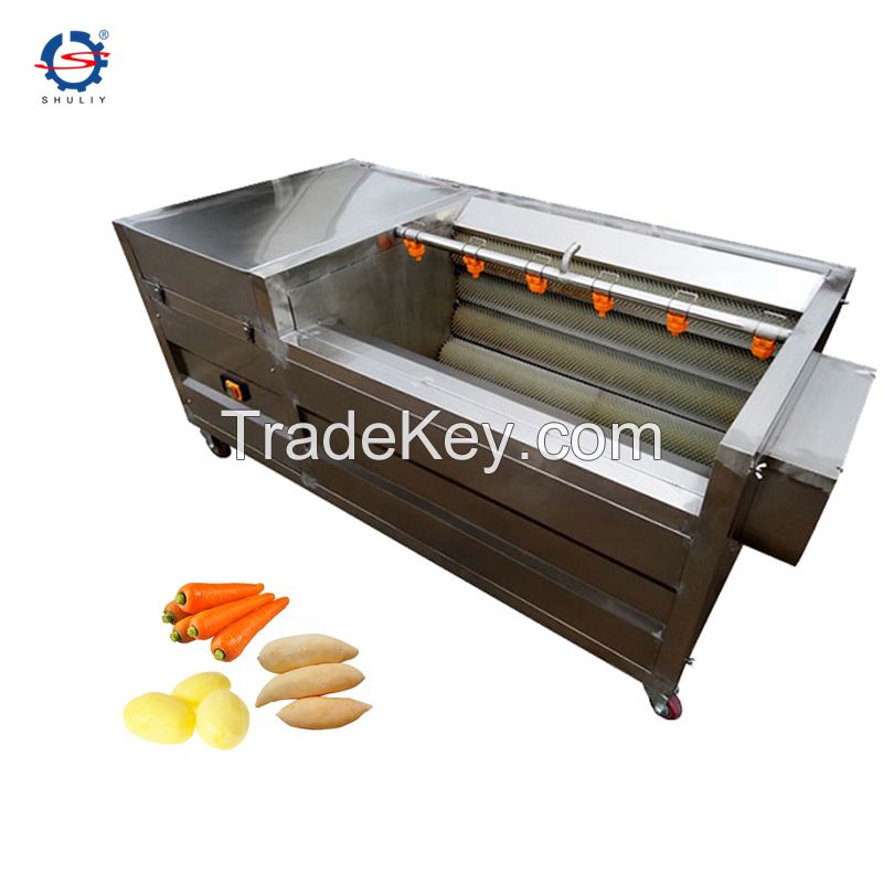 Industrial high output Brush  Peeling and Root Vegetable Washing Machine