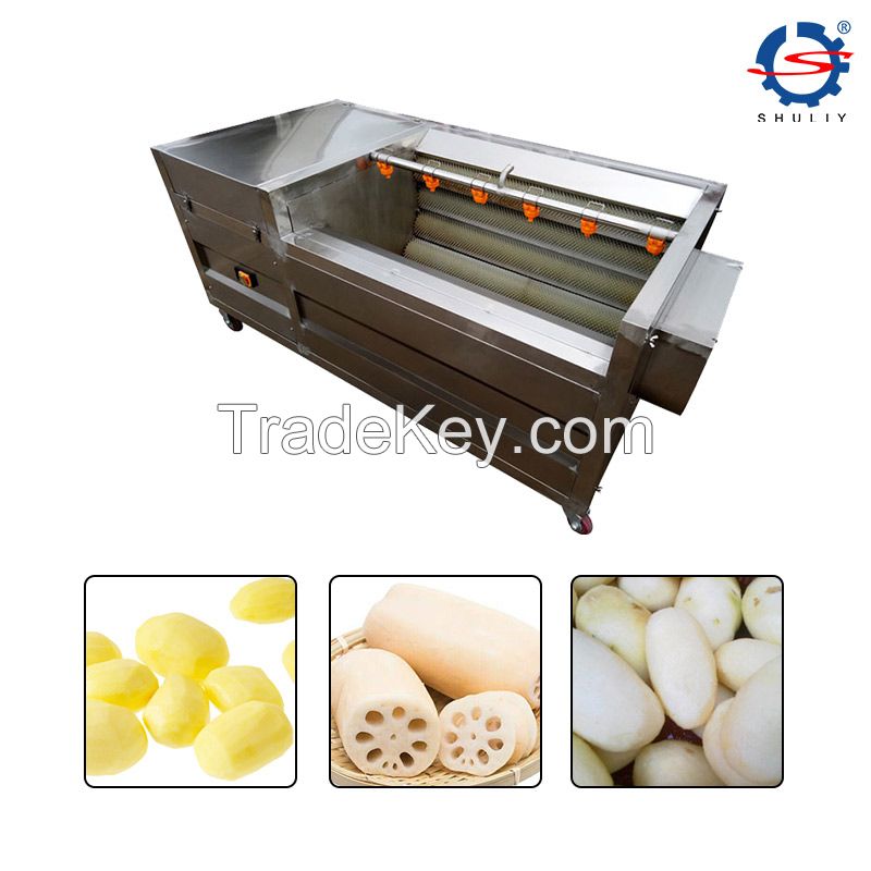 Industrial high output Brush  Peeling and Root Vegetable Washing Machine