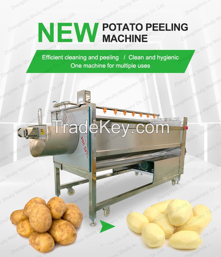 Brush Taro Potato Washing Peeling Machine