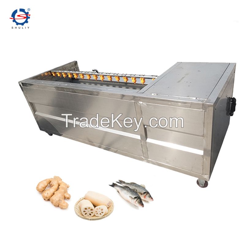 Industrial high output Brush  Peeling and Root Vegetable Washing Machine