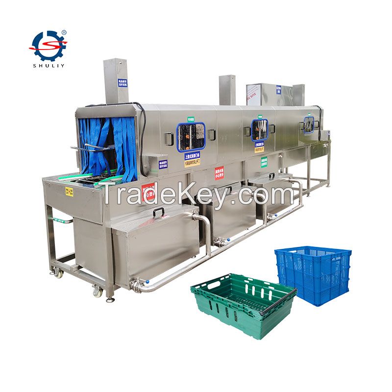High quality plastic turnover basket washing cleaning machine