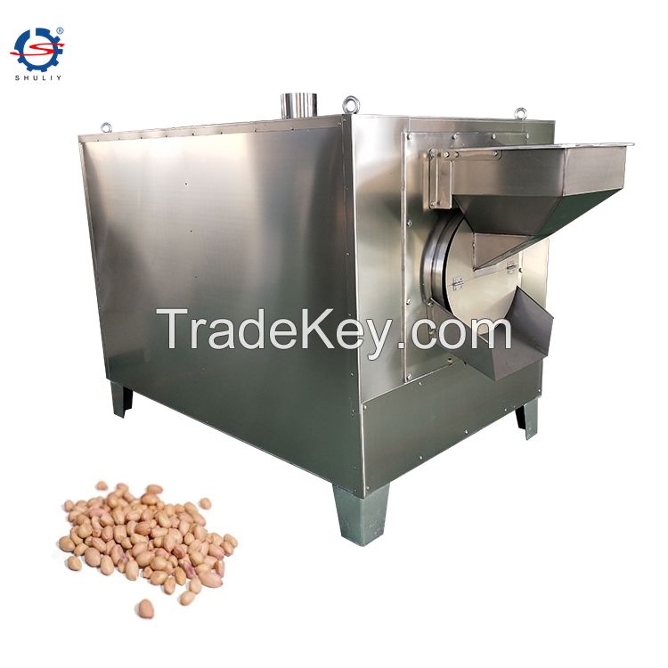 Nuts Chestnuts Roaster Machine Commercial Drum Rotary Peanut Roasting Machine