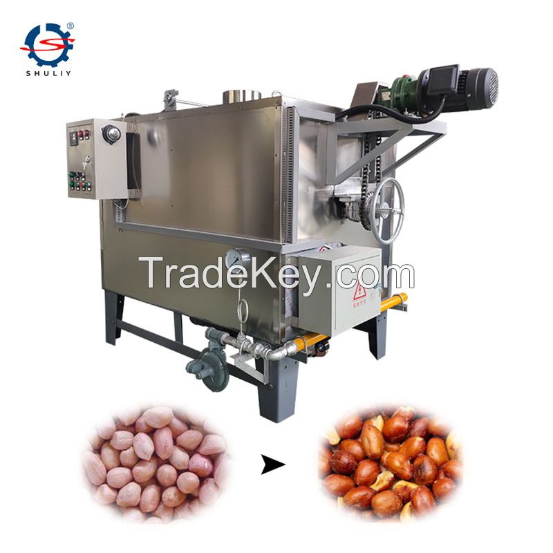 drum type nut and seeds oats roaster peanut roasting machine