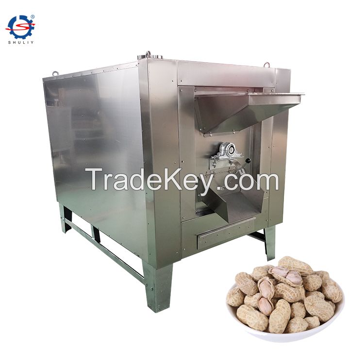 Nuts Chestnuts Roaster Machine Commercial Drum Rotary Peanut Roasting Machine