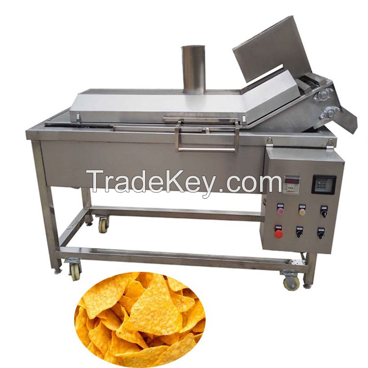 Continuous Deep Frying Machine Potato Chips Making Machine Industrial Frier Machine