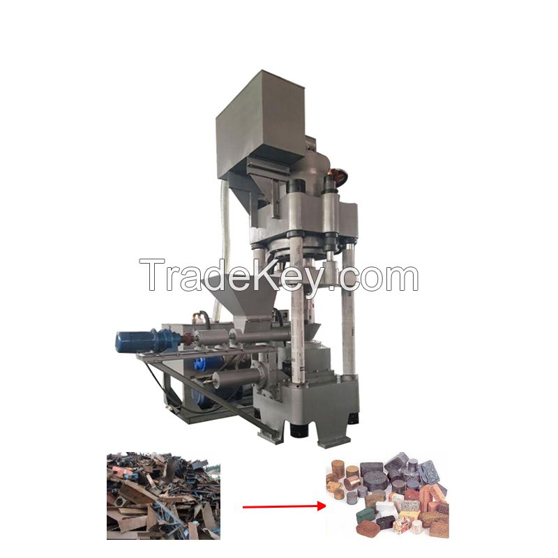 hydraulic aluminium chips metal block briquetting iron ore fines briquette press machine