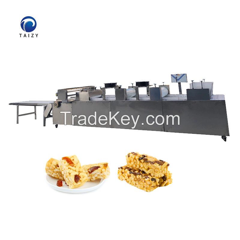 small cereal bar machine line include packing cereal bar machinery and cereal bar pressing machine