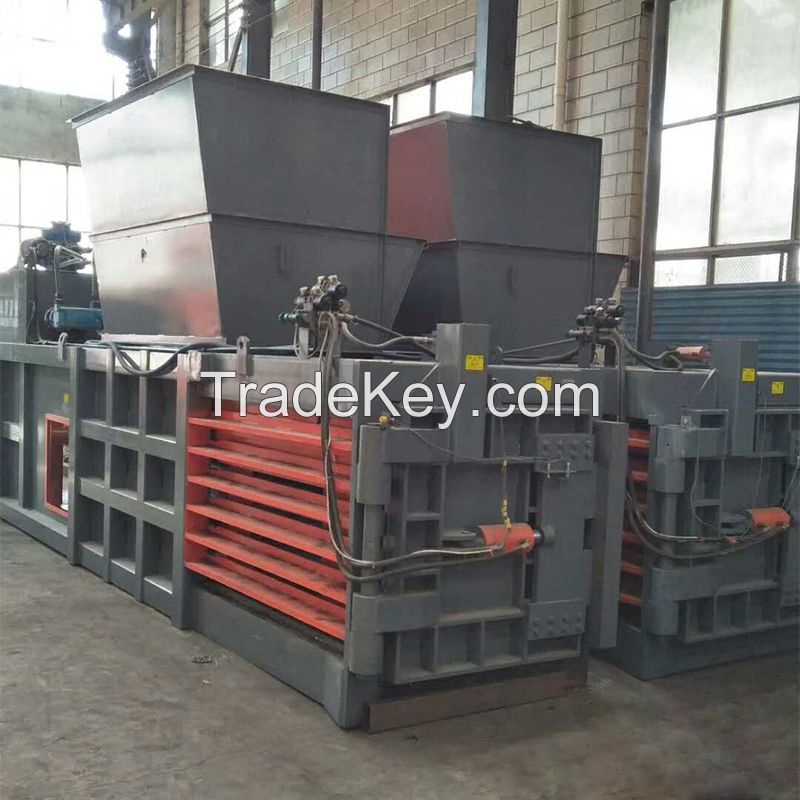 horizontal baler for waste paper / cardboard /PET bottle press machine