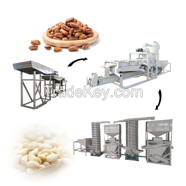 Pine nut threshing machine Pine peeling machine