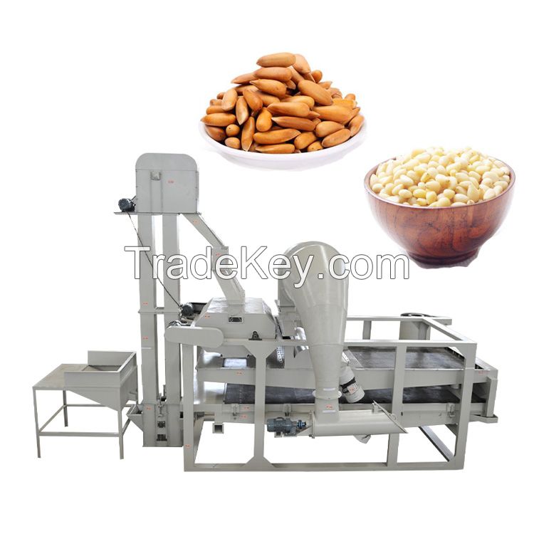 Commercial Use Cedar Nut Processing Shelling Pine Nut Peeling Machine