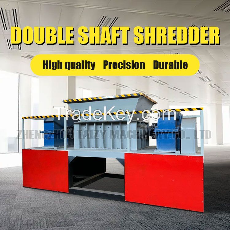 Industrial high efficiency cardboard double shaft shredder