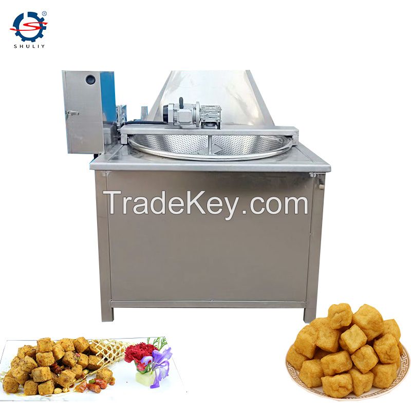 industrial automatic discharging fryer beans fried chicken,sausage,samosa frying machine for constant temperature