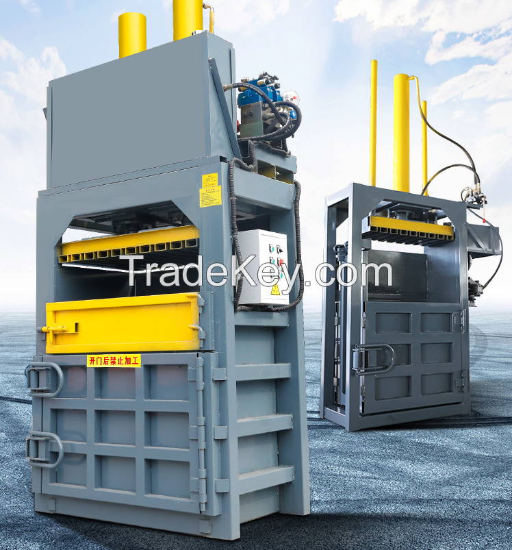 Vertical hydraulic automatic baler for waste paper