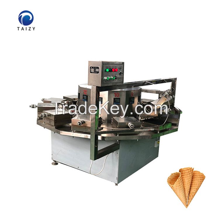 Industrial Icecream Wafer Equipment Waffle Egg Roll Maker Ice Cream Cone Make Machine