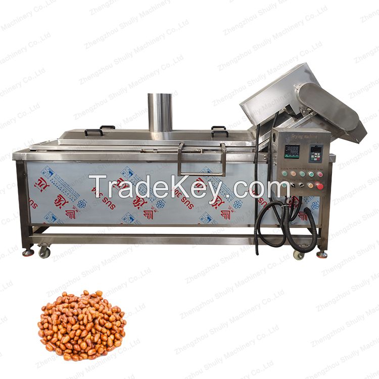 low price automatic double layers meshes nut frying machine