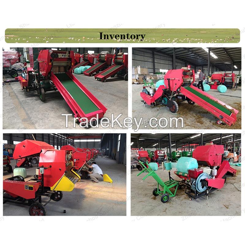 A Silage Round Baler Machine For Baling Round Bale And Wrapping