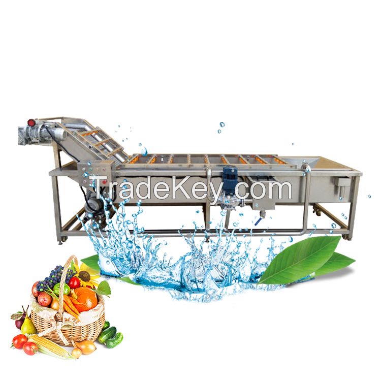 Industrial potato cabbage lettuce vegetable fruit bubble wsshing cleaning machine