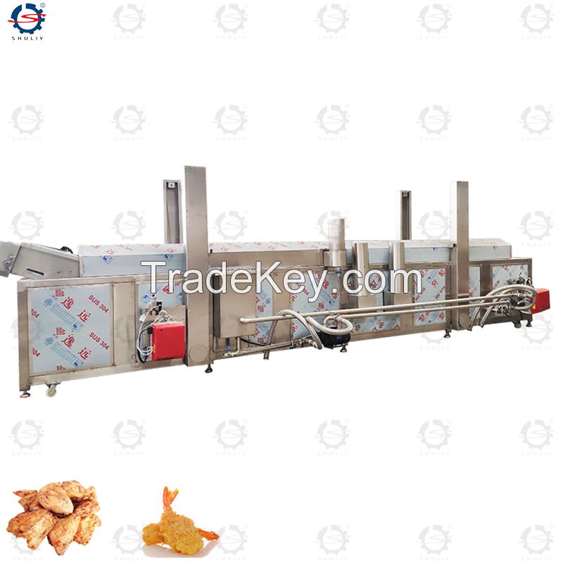 Continuous Frying Machine French Fries Deep  Frier Automatic Frying Equipment