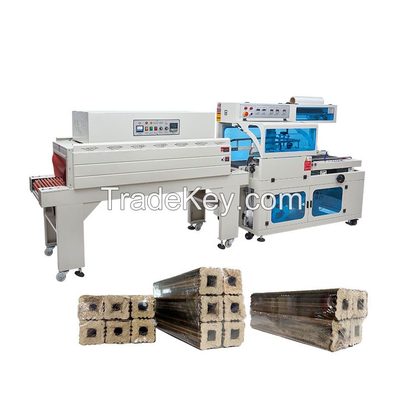 Hot Sale Automatic charcoal Heat Pvc Shrink Film Sleeve Tunnel Wrapping Packing Cutter Machine