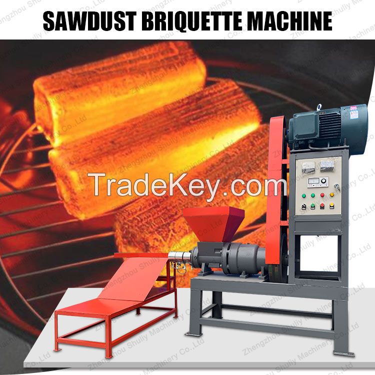Bamboo Charcoal Coconut Bio Briquette Extruder Maker Sawdust Briquette Press Machine