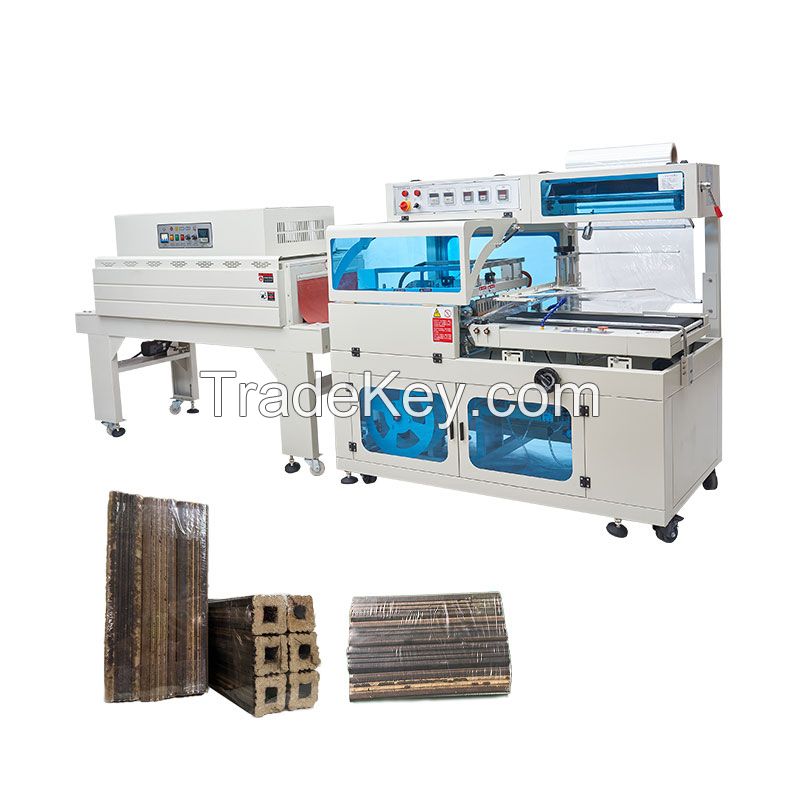 Automatic L bar sealer and charcoal heat tunnel wrap packaging shrink wrapping machine