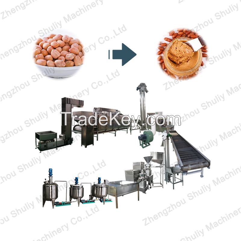 High Efficiency 500kg/h Peanut Butter Production Line