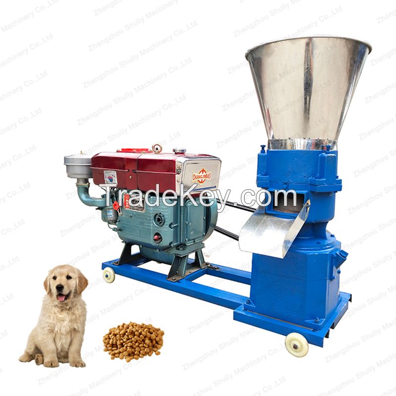 High Output diesel engine pellets animal feed wood pellet machine