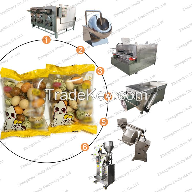 Automatic Chocolate Peanut Fish Skin Peanuts Coating Machine Coated Peanuts Production Line