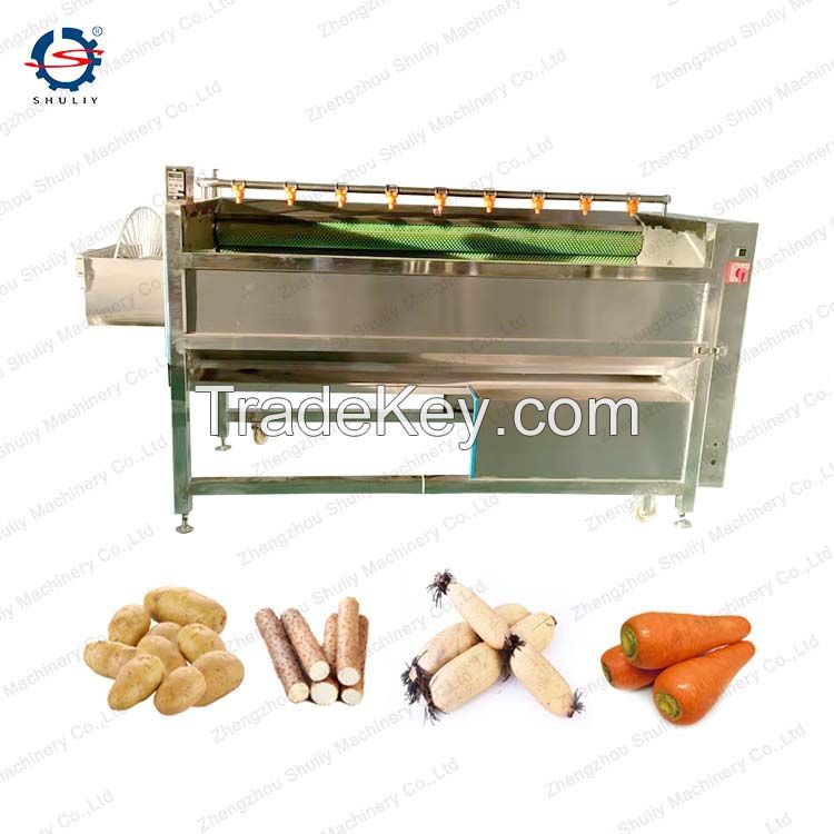 Factory Sweet Potato Cassava Radish Ginger Roller Peeler Washing Machine Cleaning Equipment