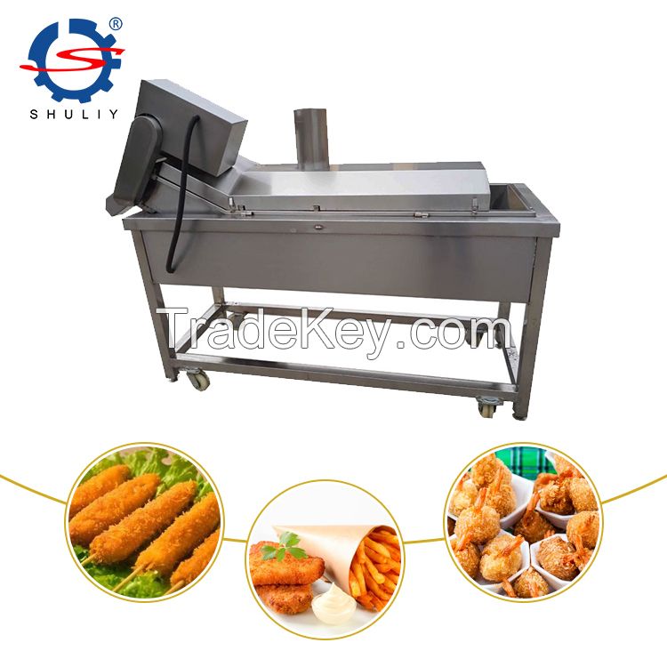 CE approved continuous nugget burger fryer automatic snack food frying machine peanut frying machine 