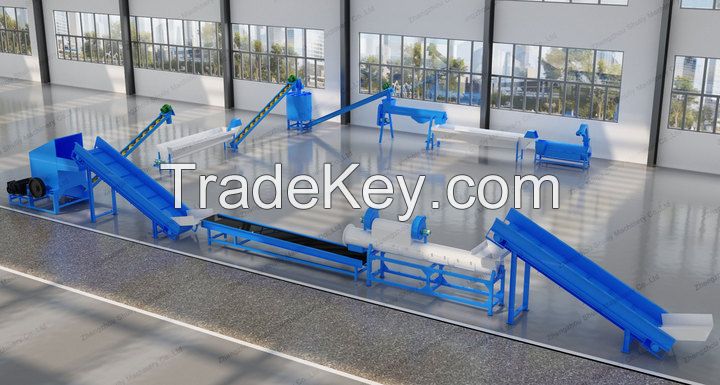 High Efficiency PET Water Bottle Hot Washing Production Line for PET Bottles Recycling Line