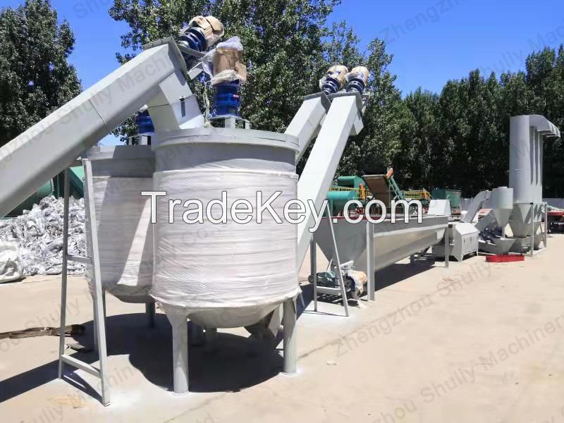 High Efficiency PET Water Bottle Hot Washing Production Line for PET Bottles Recycling Line