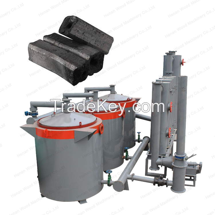 wood charcoal horizontal continuous carbonization furnace