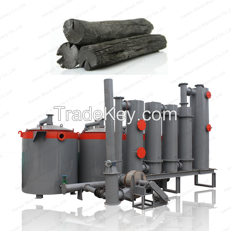 wood charcoal horizontal continuous carbonization furnace