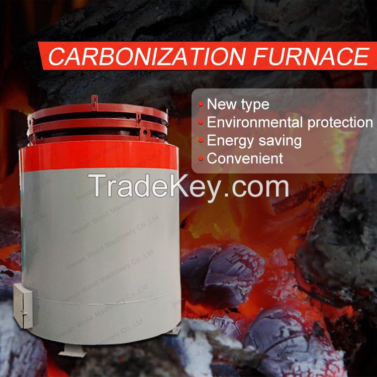 Wood Log Briquette Charcoal Carbonization Furnace