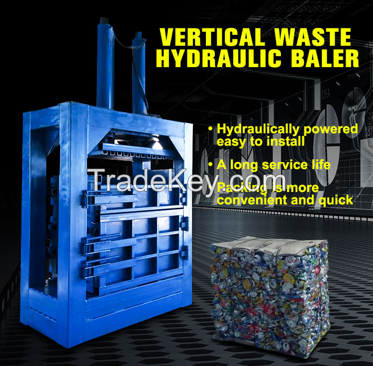 Automatic waste paper hydraulic baler plastic bottle waste carton horizontal hydraulic baler
