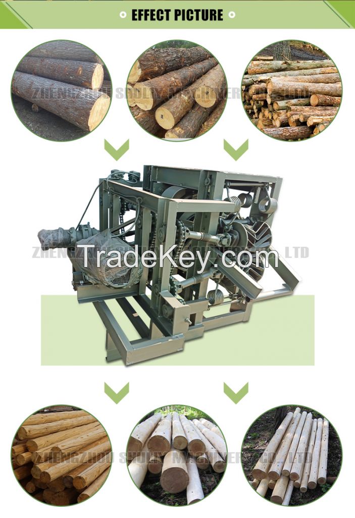 Portable Wood Log Debarker Tree Log Debarker Machine