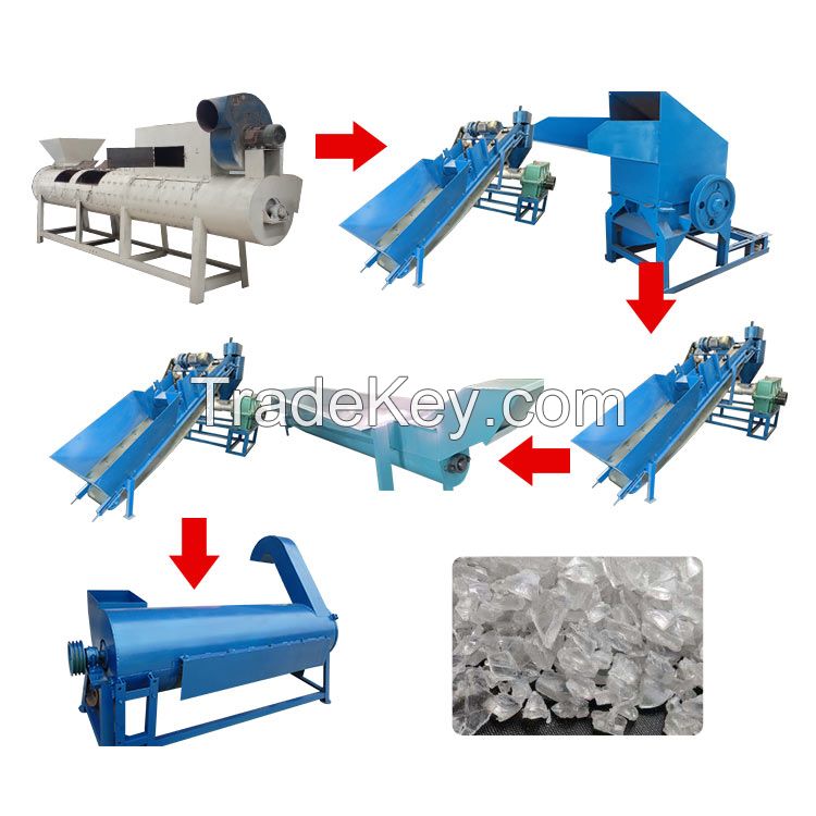 1 Ton per hour plastic crushing machine plastic shredder pet bottle recycling line factory price