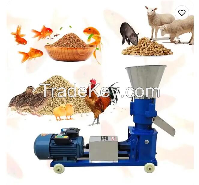 Mill Fish Cattle Granule Pelletizer Processing Pig Produce Poultry Mini Animal Chicken Making Feed Pellet Machine